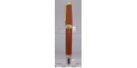 Red burl maple ultra cigar pen chrome and gold finish